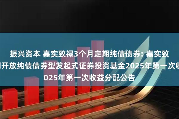 振兴资本 嘉实致禄3个月定期纯债债券: 嘉实致禄3个月定期开放纯债债券型发起式证券投资基金2025年第一次收益分配公告