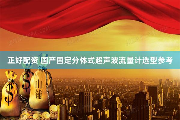 正好配资 国产固定分体式超声波流量计选型参考