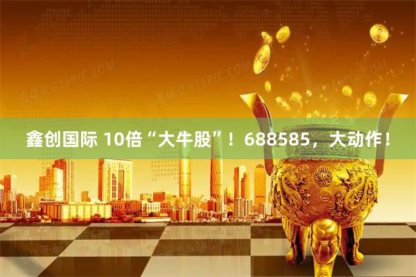鑫创国际 10倍“大牛股”！688585，大动作！